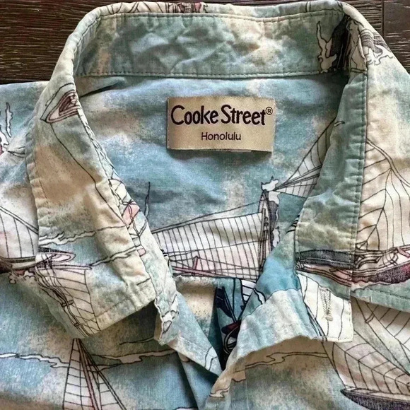Cooke Street Sailboat Hawaiian Shirt 2XL - Picture 2 of 6